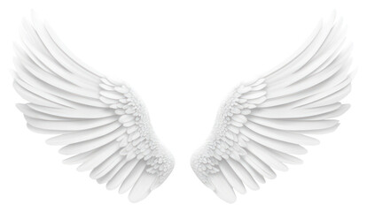 Fototapeta premium PNG Elegant white angel wings design