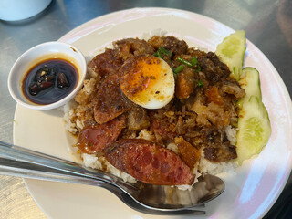 fried rice with pork and vegetables