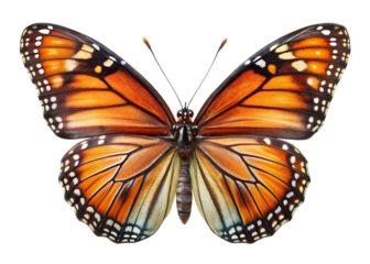 Butterfly isolated on white background, PNG