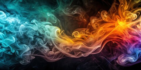 Fototapeta premium Abstract background of swirling smoke patterns , fog, mist, haze, abstract, design, texture, motion, ethereal, mesmerizing
