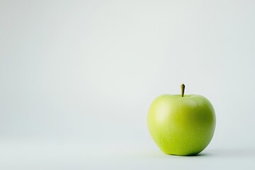 green apple on white background