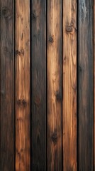 Naklejka premium Sleek Wooden Wall with Vertical Slats for Modern Interiors