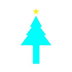 Obraz premium Christmas tree clip art design on plain white transparent isolated background for card, shirt, hoodie, sweatshirt, apparel, card, tag, mug, icon, poster or badge