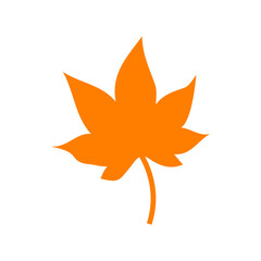 Leaf clip art design on plain white transparent isolated background for card, shirt, hoodie, sweatshirt, apparel, tag, mug, icon, poster or badge