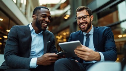 Business Partners Discussing Ideas in Modern Office