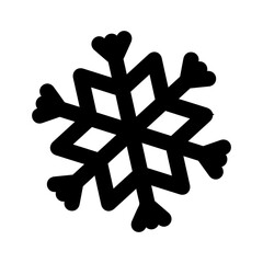 Obraz premium Snowflake clipart design on plain white transparent isolated background for card, shirt, hoodie, sweatshirt, apparel, card, tag, mug, icon, poster or badge