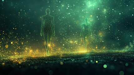 An abstract design of glowing nodes linked by flowing lines visualizes the complexity and connectivity of modern digital networks and tech innovations.