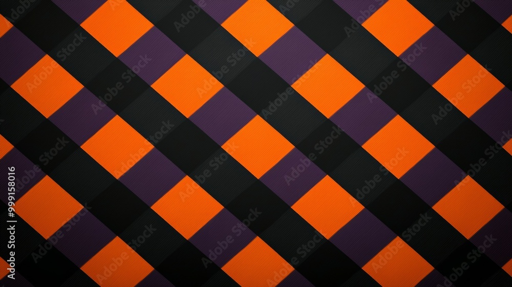 Sticker A black and orange checkered pattern