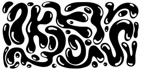 Random blotch, inkblot. Organic blob, blot. Random blob organic geometric round pattern isolated on white background. vector illustration.