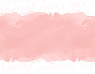 Background with pink and white brushes