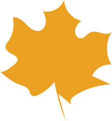 Leaf clip art design on plain white transparent isolated background for card, shirt, hoodie, sweatshirt, apparel, tag, mug, icon, poster or badge