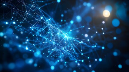 abstract blue technology communication concept vector background. 