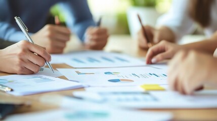 Collaborative Work on Financial Reports and Charts