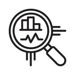 Analysis Icon Editable Stroke. Pixel Perfect Vector