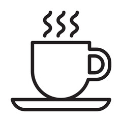 Coffee Icon Editable Stroke. Pixel Perfect Vector