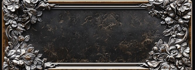 44. An elegant picture frame with a metallic finish