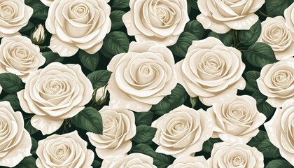 roses Flower pattern illustration background 