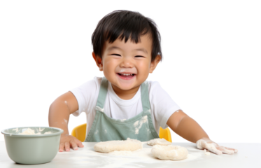 PNG Happy asian kid smile baby white background.