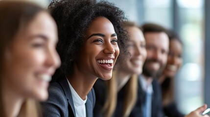 Fototapeta premium Smiling Business Professionals in a Meeting Environment