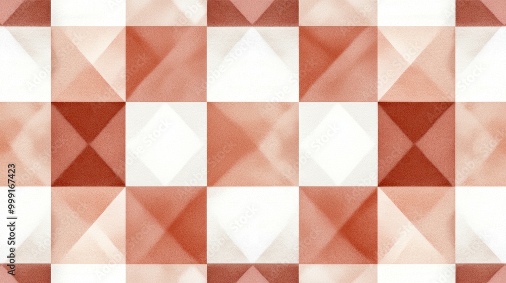 Poster a checkered pattern of red and white squares