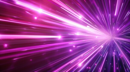 Abstract Purple and White Light Streaks Converging to a Point