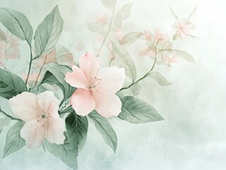 Pastel-colored floral background with soft pinks and greens, perfect for a delicate and uplifting quote.