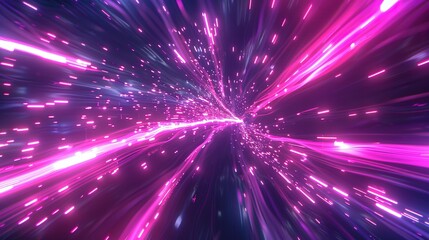 Obraz premium Abstract Purple and Pink Light Trails with a Glowing Center
