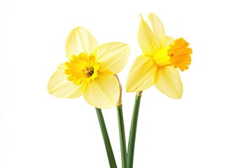 Vibrant yellow daffodil flowers in bloom