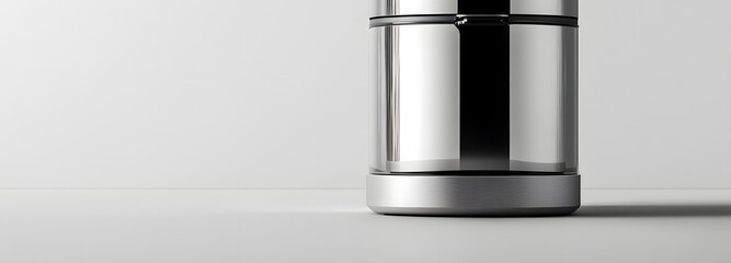 2. A minimalist coffee maker with a stainless steel finish