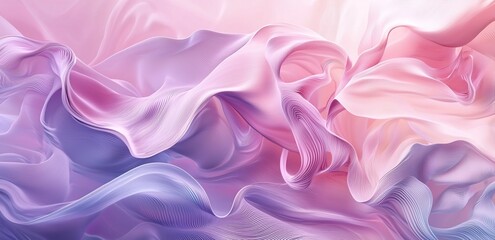 Obraz premium Abstract background with flowing pink and purple fabric.