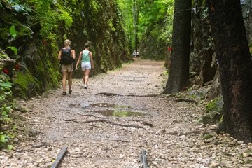 Hellfire pass, Kanchanaburi Death Railway, Old railway at Hellfire pass, Kanchanaburi, Thailand