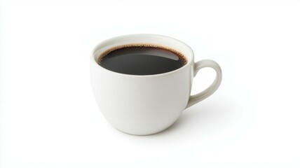 Obraz premium A white coffee cup with a dark brown liquid in it