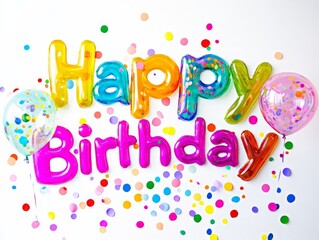 Happy Birthday Celebration with Balloons.