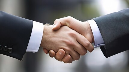 Business Professionals Shaking Hands in Agreement