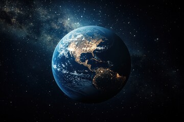 Obraz premium stunning view of planet earth from space