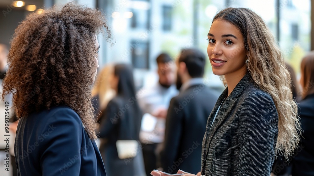 Poster professional networking at modern business event