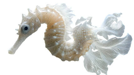 Delicate Seahorse Floating Gracefully in Water