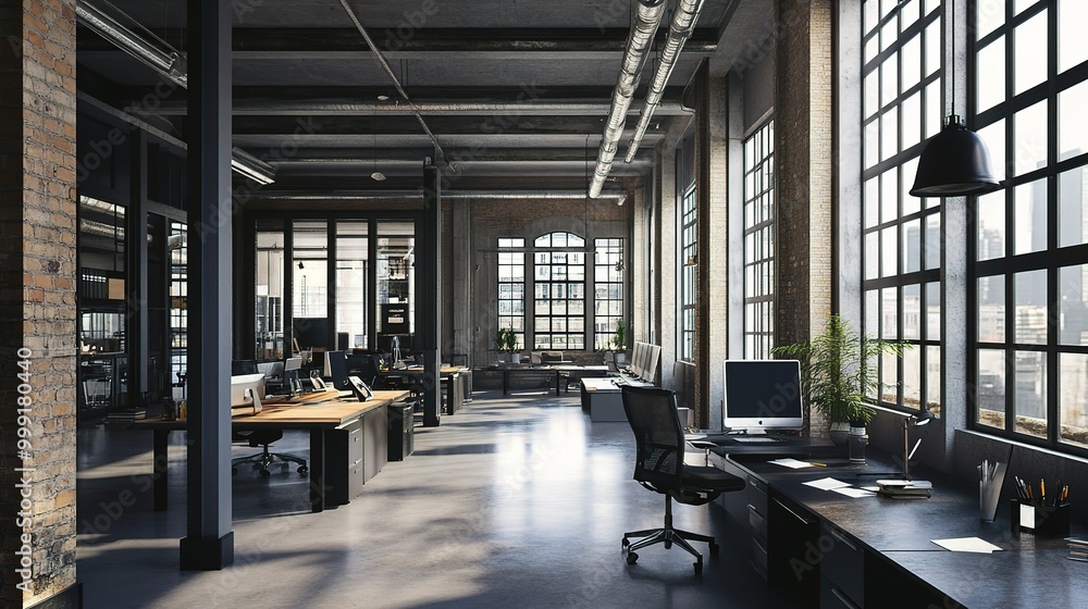 Wall mural Modern Office Interior with Natural Light