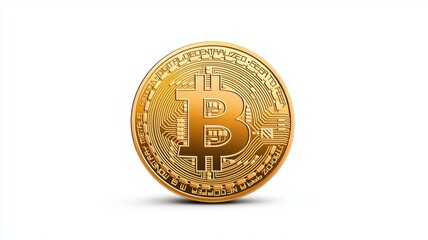 A gold coin with the letter B on it