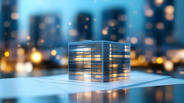 Small Three-Dimensional Model of Office Building