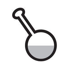 illustration of a test tube with reaction water inside