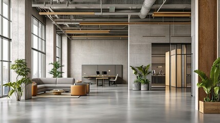 Modern Office Interior with Minimalist Design