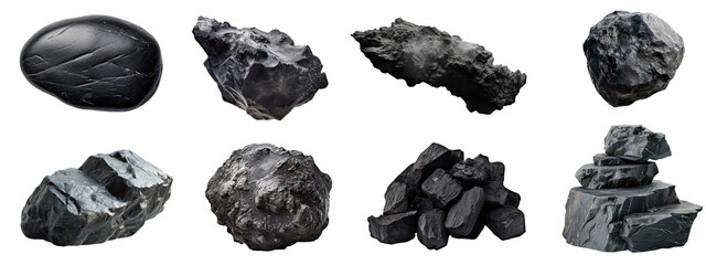 Rock png cut out element set