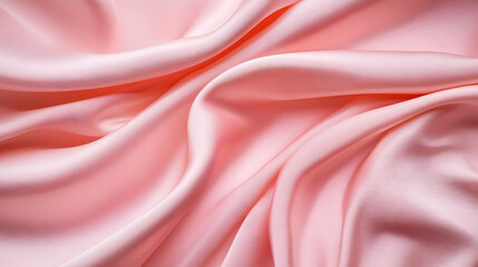 Obraz premium Soft Pink Satin Fabric Wave Background