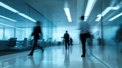 Professional Business Environment with Blurred Motion