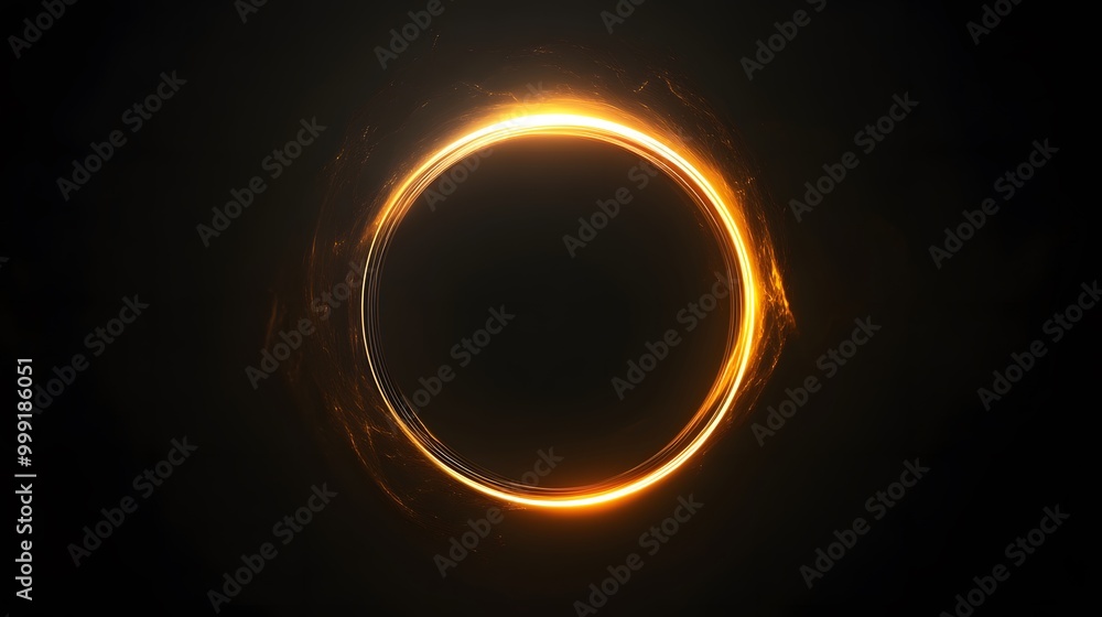 Wall mural animation of circle moving on black background.