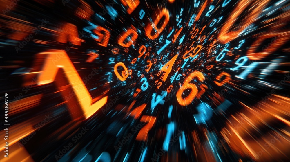 Poster abstract digital data explosion background
