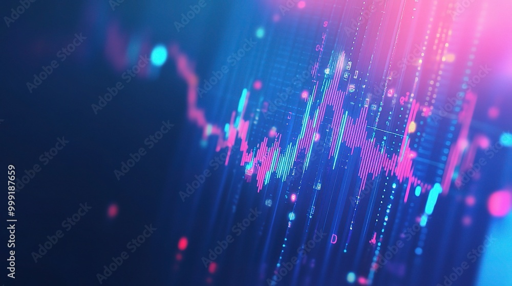 Poster modern abstract digital data visualization background