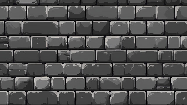 Seamless pattern of charcoal tiles in snes style retro gaming inspired background pixelated texture era aesthetic nostalgic video game design. Pixelated Graphics. Illustration