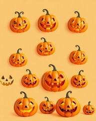 halloween pumpkin seamless pattern